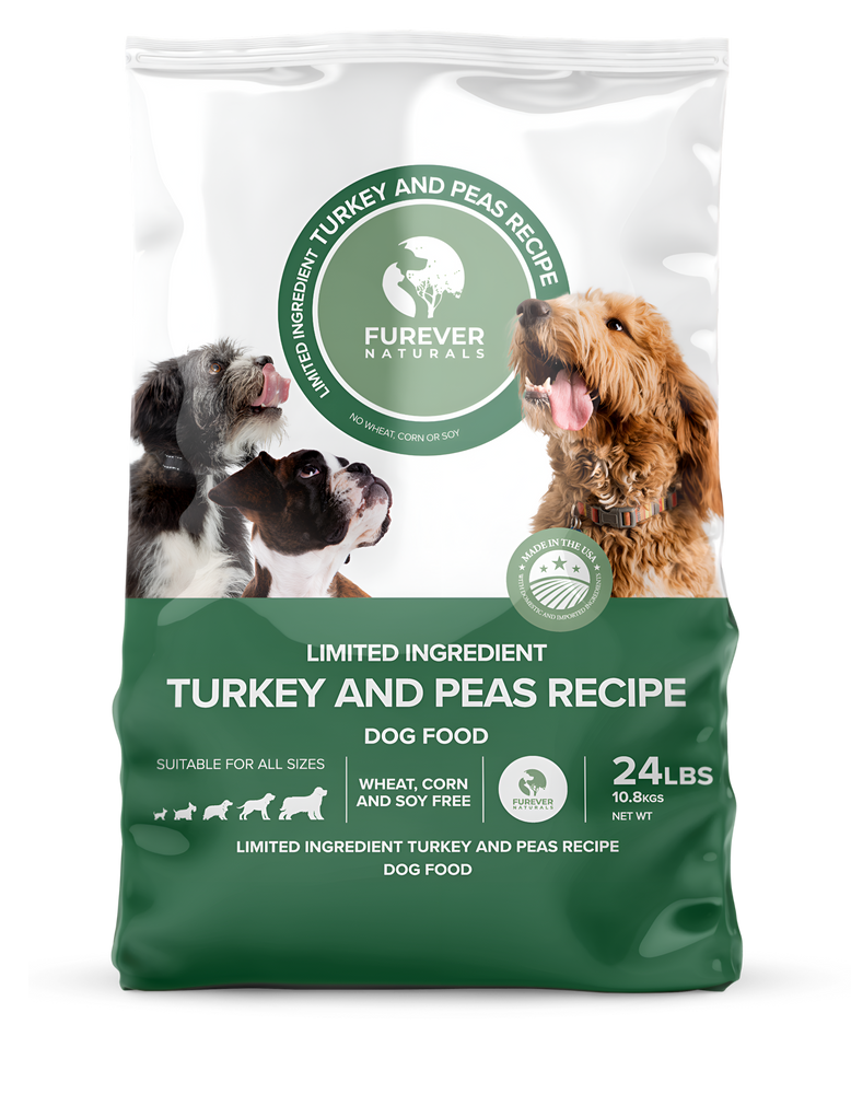 turkey and peas dog food bag